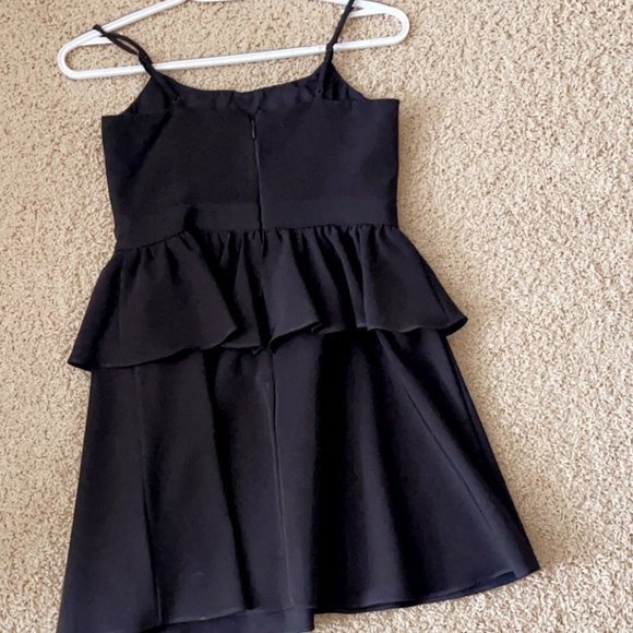 Milly Minis Italian Cady Tara Dress Black Size Girls 14 - Picture 3 of 7